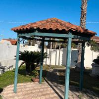 Gazebo diametro 4 metri in ferro zincato 