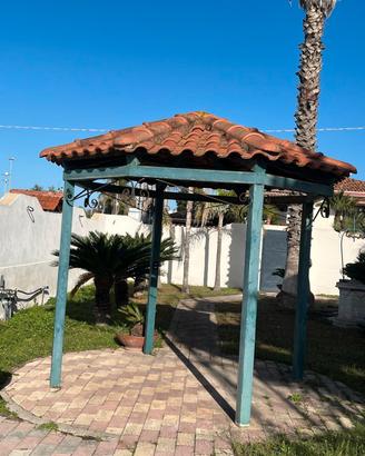 Gazebo diametro 4 metri in ferro zincato 