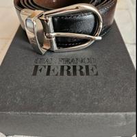 Cintura uomo in pelle nera Gianfranco Ferre 