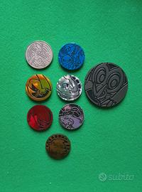 Lotto pokemon gettoni monete gioco