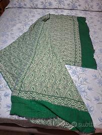 sciarpa verde fantasia jacquard 