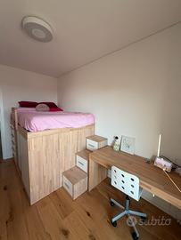 *** Wow Letto Salvaspazio Cinius con Scrivania ***