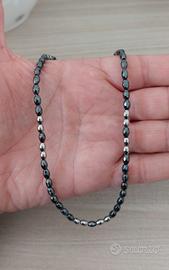 Collana uomo ematite