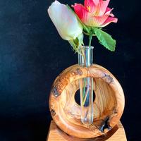 porta vaso orchidee in olivo e rovere