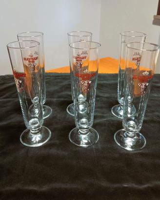 6 BICCHIERI BIRRA ELEPHANT – CARLSBERG DA 0,2 cl