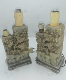 Coppia Antiche ABAT-JOUR CINESI - Pietra Saponaria