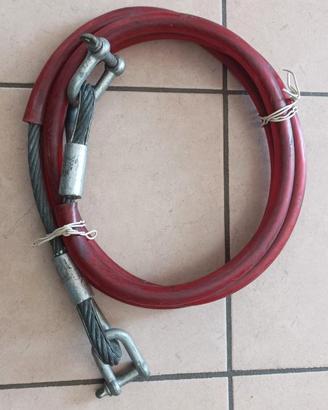 Fune da traino in acciaio per veicoli.