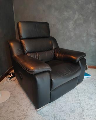 poltrona reclinabile elettrica pelle