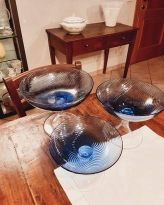 serie di 3 alzatine murano 