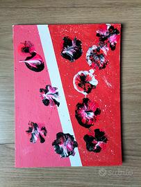 quadro fiori rossi