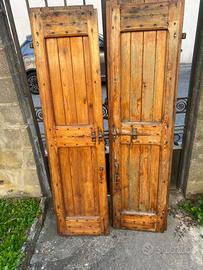 3 coppie Scuri antichi in legno masello 47x171