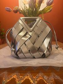 Borsa a mano secchiello - SILVER