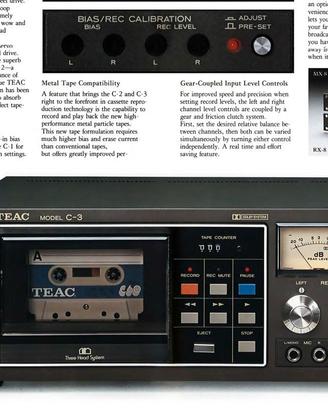 TEAC C-3 registratore cassette Top