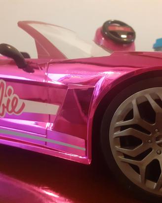 Auto barbie telecomandata con luci rosa fluo