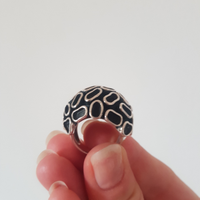 Anello in argento 925 struttura nido d'ape