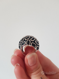 Anello in argento 925 struttura nido d'ape