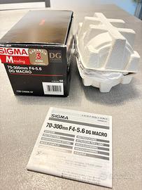 Sigma 70-300 attacco EF Canon