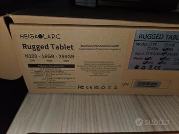 Rugged tablet N100 16 giga ram  256 hard disc