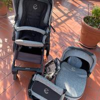 Passeggino jane duo muum matrix jet black