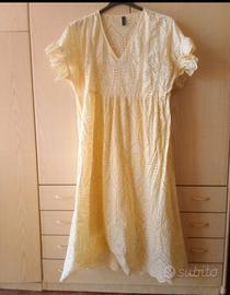 Vestito giallo in pizzo Sangallo Yas