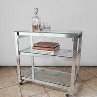 carrello vetro e acciaio 