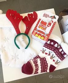 Set natale decorazioni natalizie