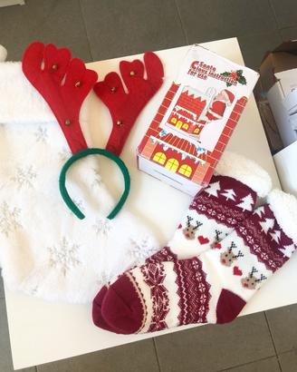 Set natale decorazioni natalizie
