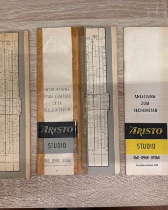 Libretti istruzioni ARISTO regoli calcolatori