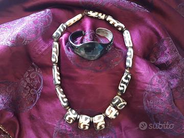 Collana e bracciale etnico boho hippy 