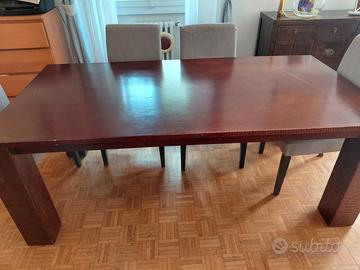 TAVOLO IN LEGNO MASSICCIO + SEDIE