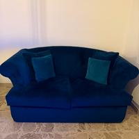 Divano 2 posti velluto Blu Notte