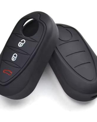 🍀 Guscio Cover Chiave Silicone Alfa Romeo Nero

