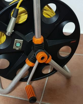 Avvolgicavo mulinello, completo di cavo audio