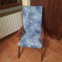 sedia sdraio in legno