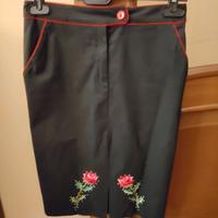 Gonna tubino nero con inserti MOSCHINO CHEAP&CHIC