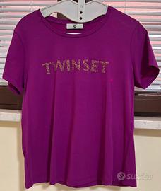 T-shirt Donna TWINSET Viola Fucsia Taglia M