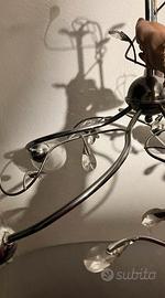 Lampadario moderno in acciaio