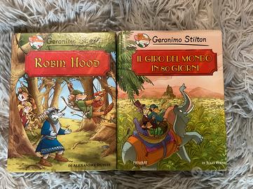 2 libri di Geronimo Stlton Robin Hood e Giro Mondo