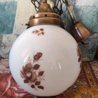 lampadario in vetro opalino 