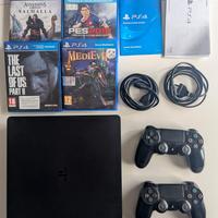 PS4 Slim + 4 giochi (The Last of Us 2, Valhalla)