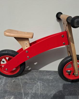 triciclo legno con ruote 