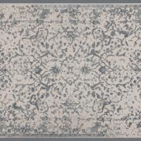 Tappeto grigio in ciniglia stampata lavabile