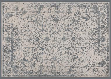 Tappeto grigio in ciniglia stampata lavabile