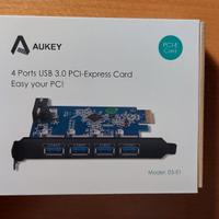 Aukey 4 porte USB 3.0 PCI-Express Card DS-E1