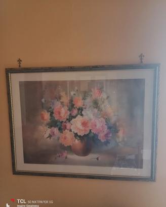 quadro  con vetro e cornice 