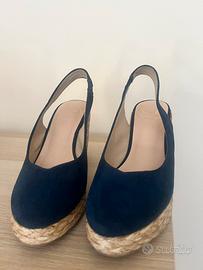 Scarpe blu con zeppa