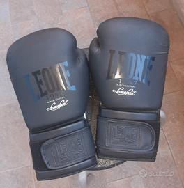 casco boxe + guantoni Leone