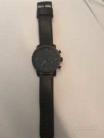 Orologio fossil nero cinturino in pelle