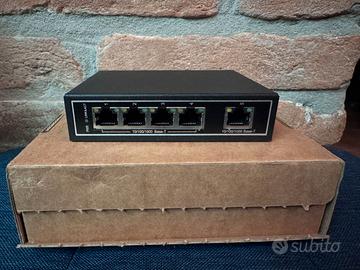 Switch 5 porte industriale DIN Nuovo