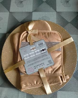 Set piatto centrotavola+presina+guanto da cucina